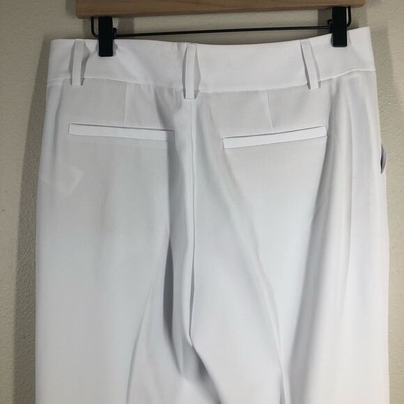 Alice + Olivia Classics White Straight Leg Dress Pants Size 8 - Picture 6 of 8